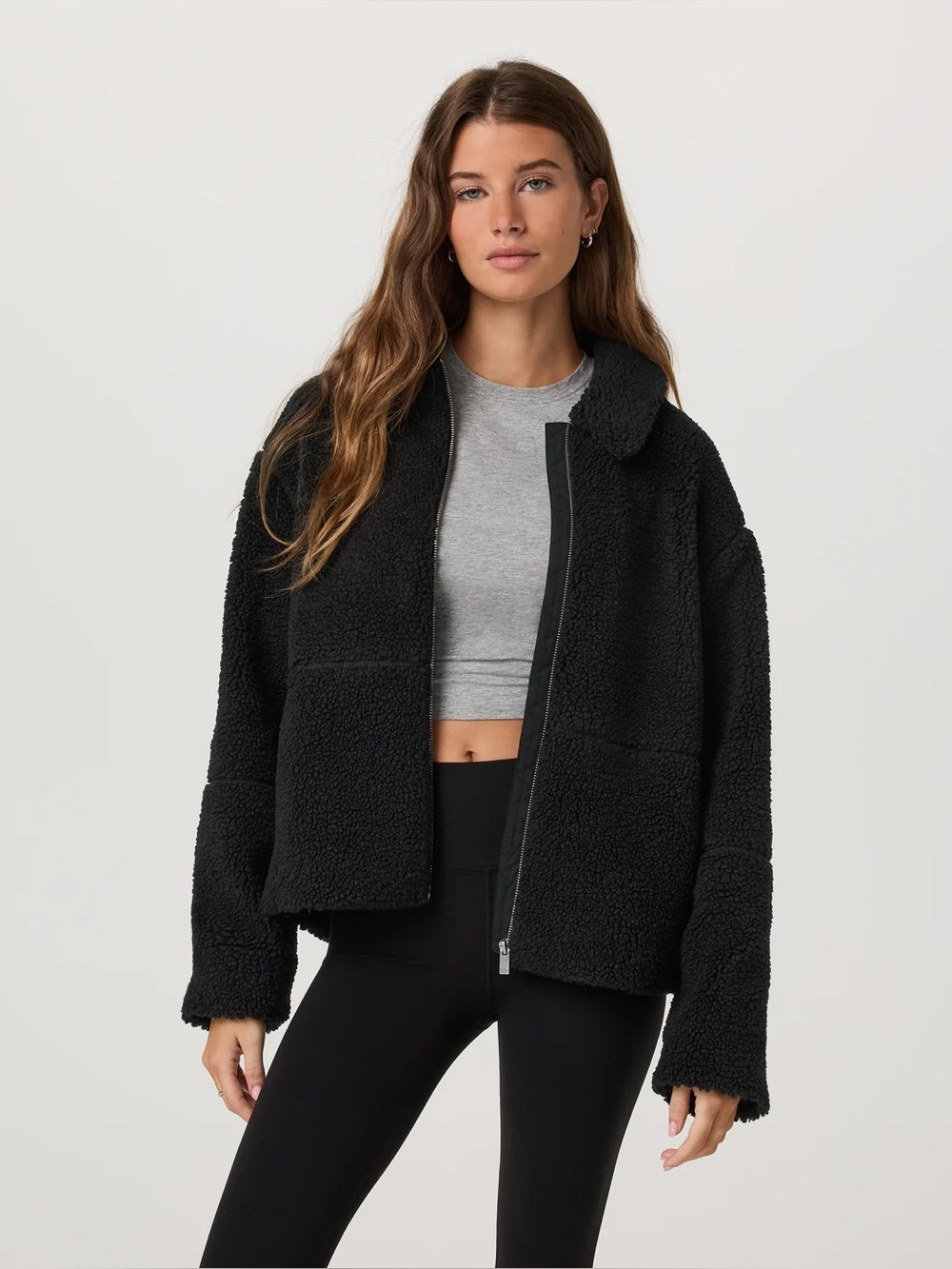 ⭐️Vuori Lou Black Fleece Full Zip Jacket NWT